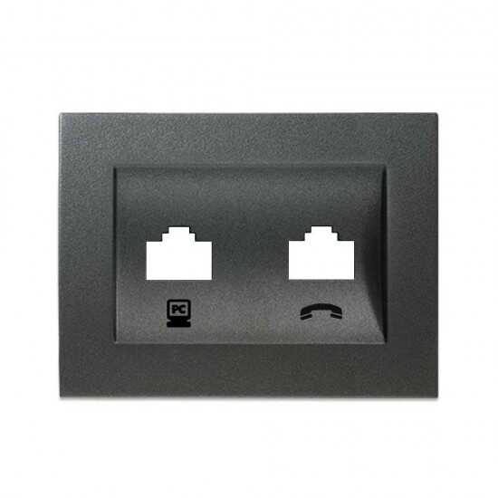 Viko Panasonic Thea Blu Füme Data Nümeris Telefon Prizi Düğme/Kapak