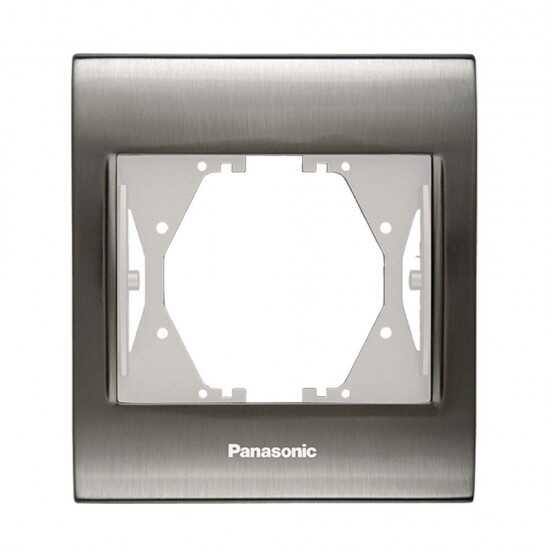 Viko Panasonic Thea Blu Inox + Beyaz Tekli Çerçeve