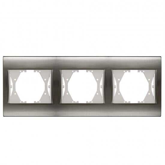 Viko Panasonic Thea Blu İnox + Beyaz Üçlü Çerçeve