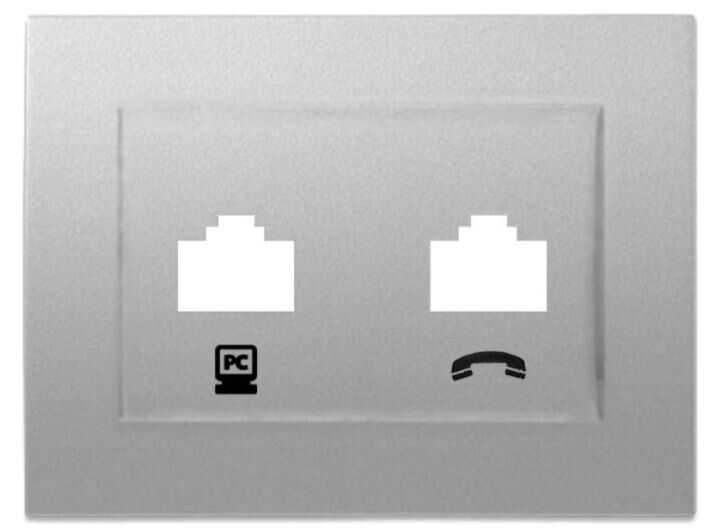 Viko Panasonic Thea Blu Beyaz Data Nümeris Telefon Prizi Düğme/Kapak