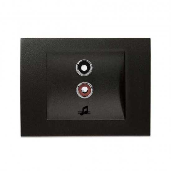 Viko Panasonic Thea Blu Siyah Müzik Yayın-Hoparlör Prizi Düğme/Kapak