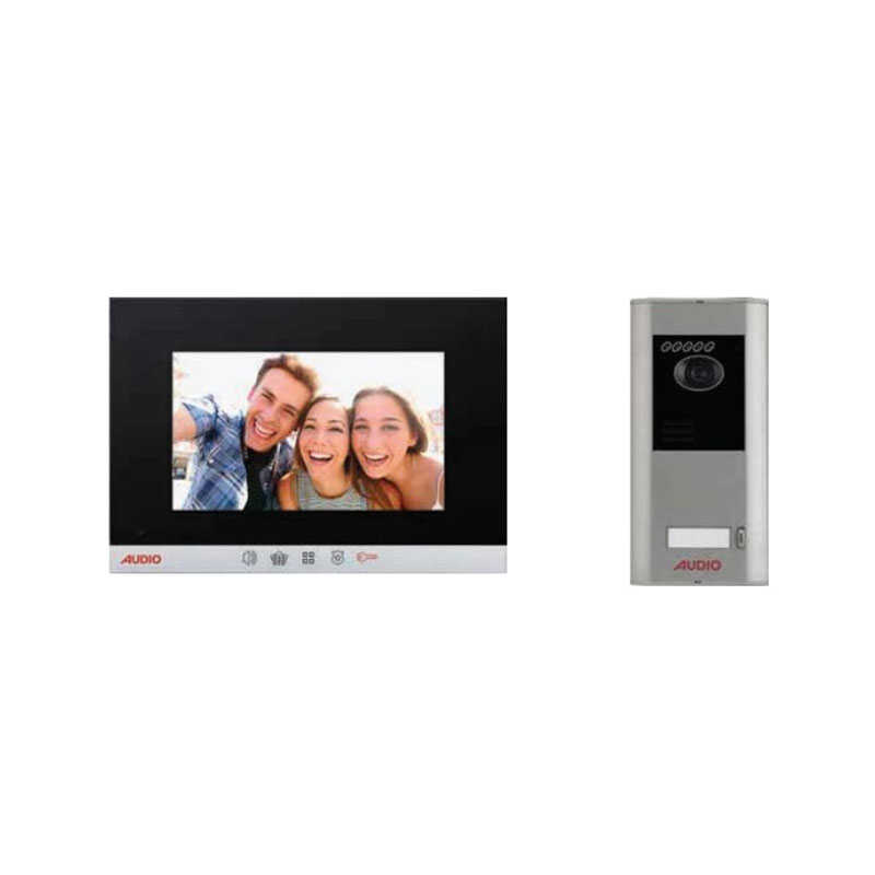 Audio 001464 7 inç Siyah Bus Plus Mekanik Butonlu Görüntülü Villa Set