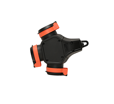 BYLION 3WHS-F Siyah Kauçuk Askı Tipi Monofaze Uzatma Priz IP54 F Tipi