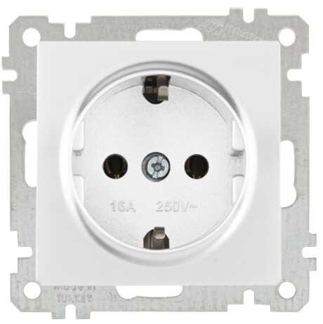 Mutlusan Candela Topraklı Priz Beyaz