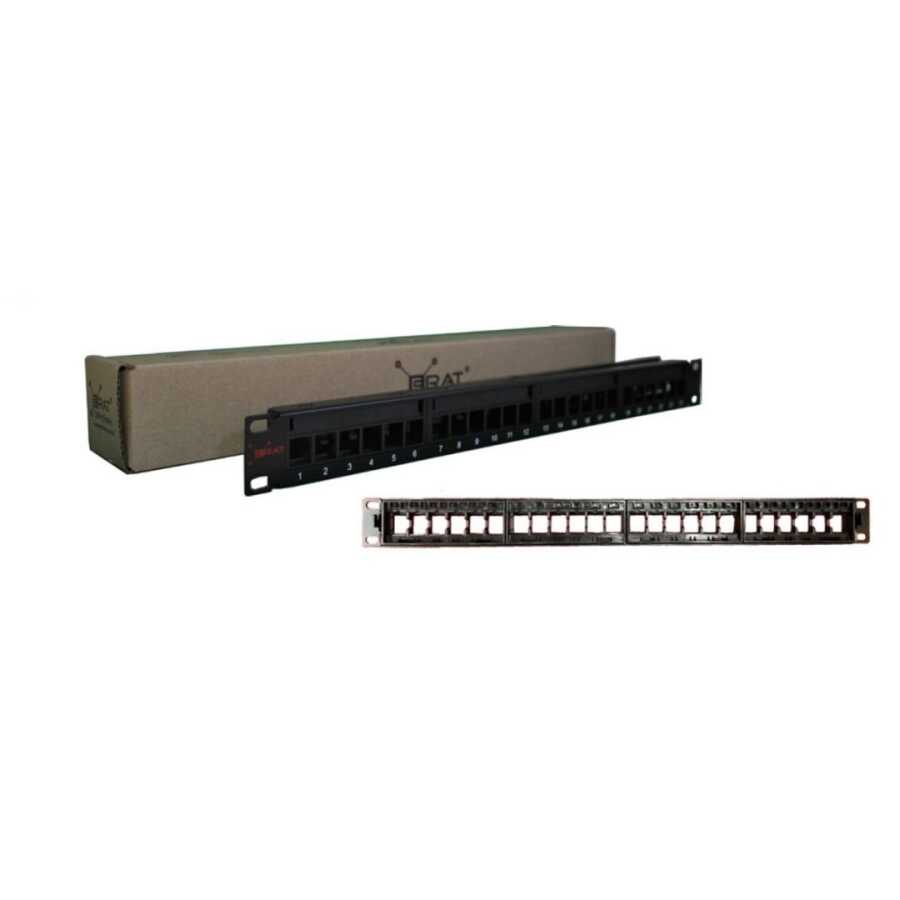 Erat CAT6 1U 24 port UTP Modüler Patch Panel Boş
