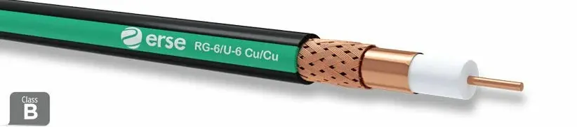 Erse RG6 U6 Cu/Cu Anten Kablosu Siyah Yeşil 100lük