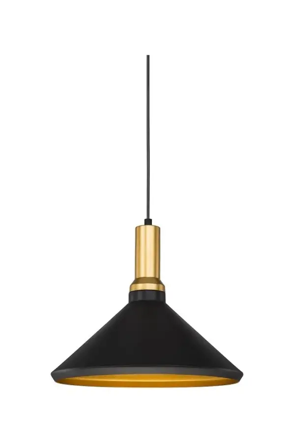 Dekoratif CT-8201 Sarkıt Armatür Siyah Gold Duy 35cm