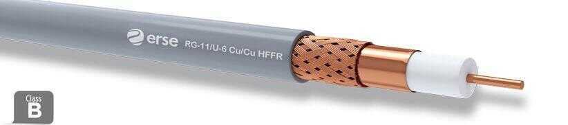 Erse RG11 U6 Cu/Cu Anten Kablosu Halogen Free