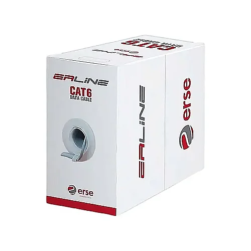 Erse Erline CAT 6 U/UTP 23 AWG LSOH Gri Renk 305 Metre İletişim Kablosu