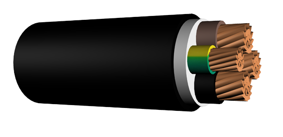 Hes 3x16+10 NYY Kablo YVV Yeraltı Kablosu
