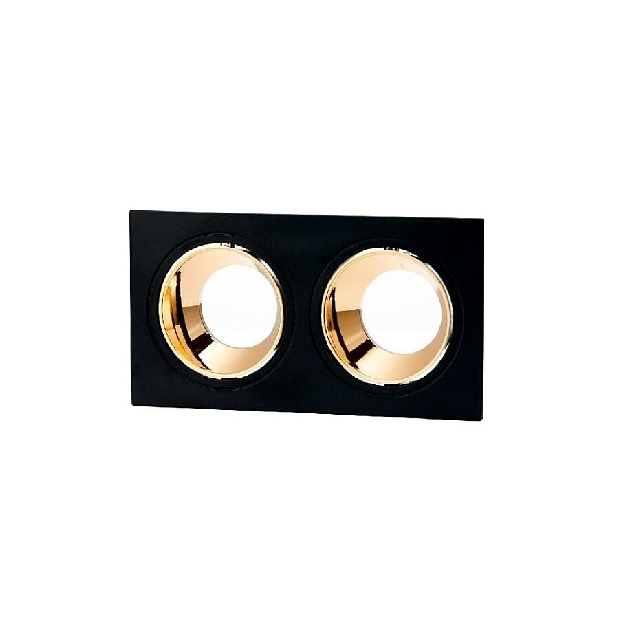 CT-5056 Jaguar Kare Spot Kasası, Siyah Bakır İkili GU10