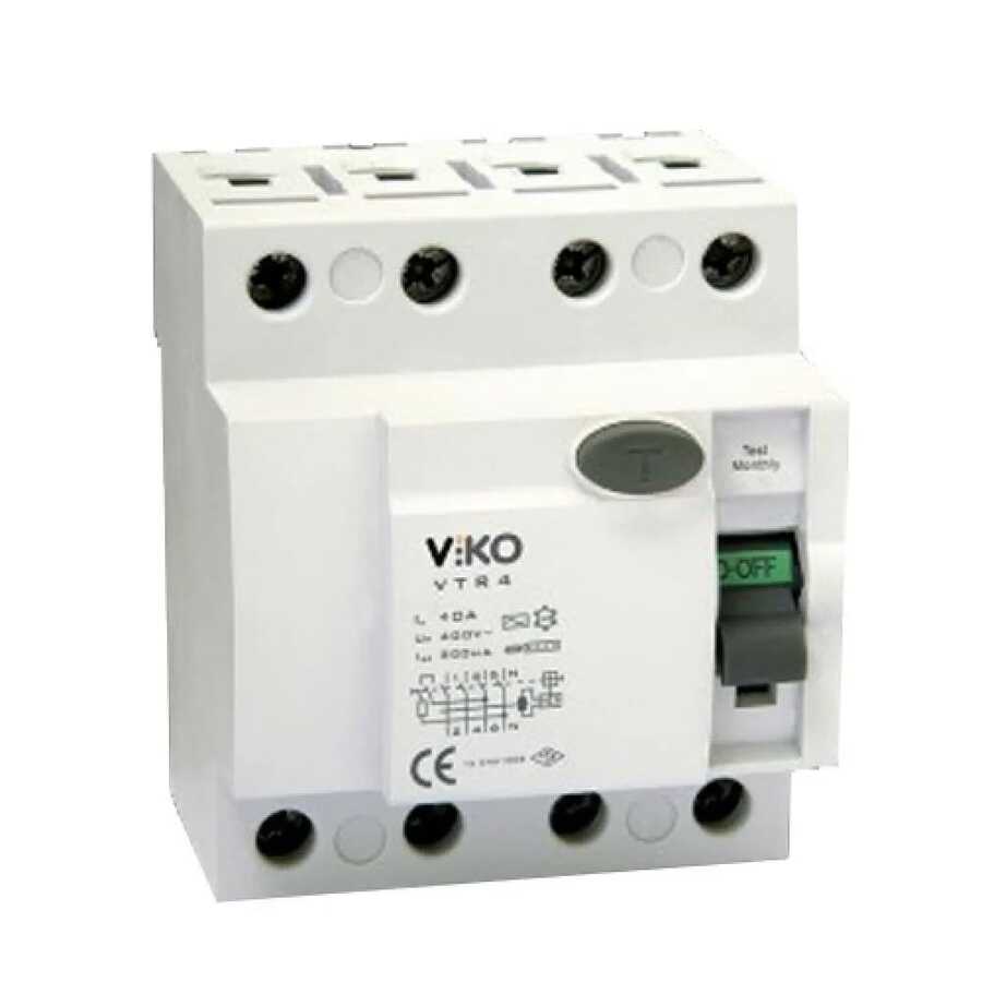 Viko - VTR4-2530 4x25A 30mA Ac Tip Kaçak Akım Rölesi