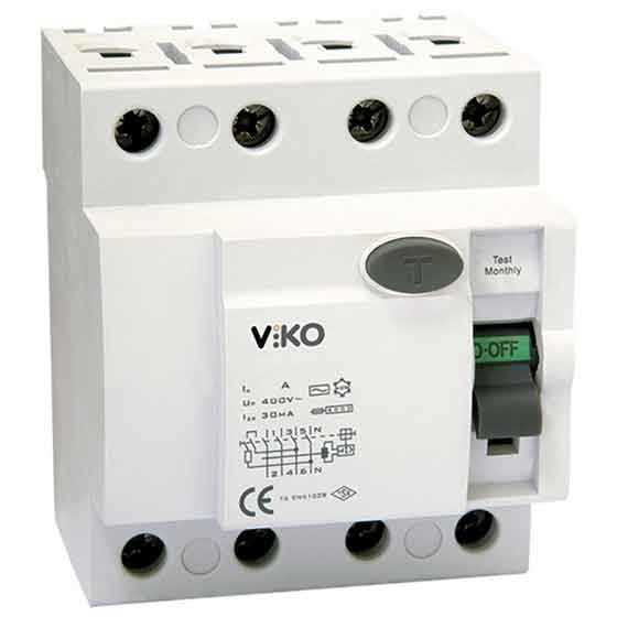 Viko - VTR4-100300 4x100A 300mA Ac Tip Kaçak Akım Rölesi