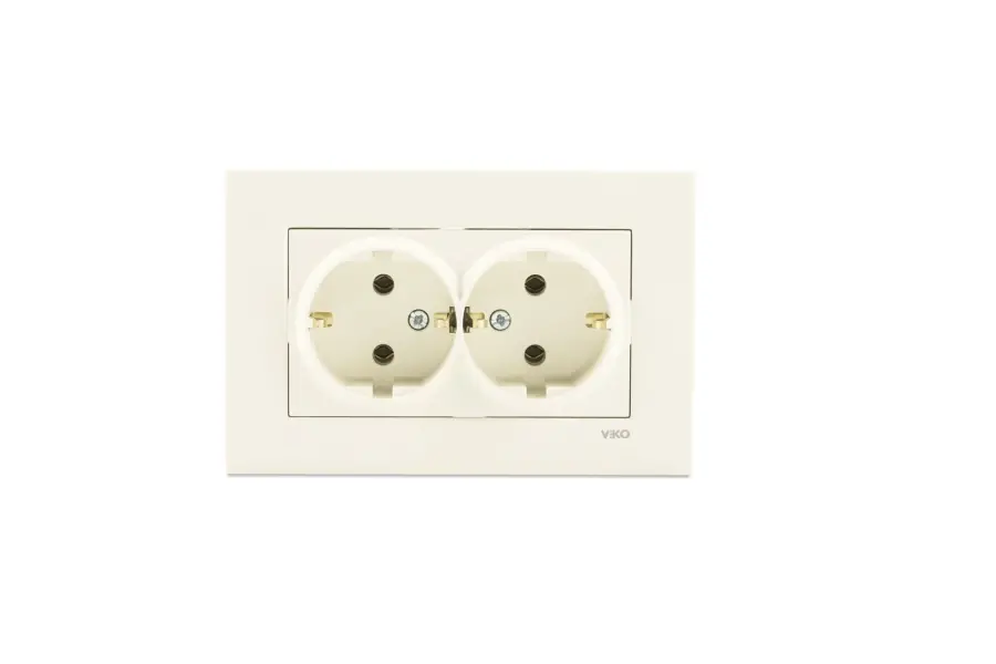 Viko Karre Krem İkili Topraklı Priz 90960156