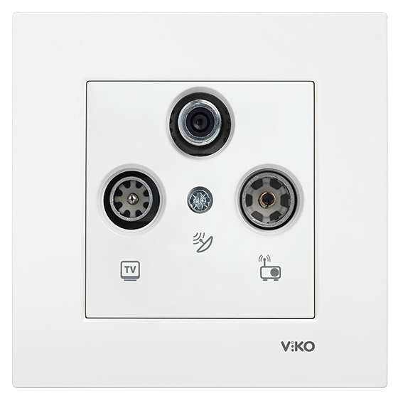 Viko Karre/Meridian Beyaz Uydu Sat Sonlu Mekanizma (Çerçeve Hariç) 90967041