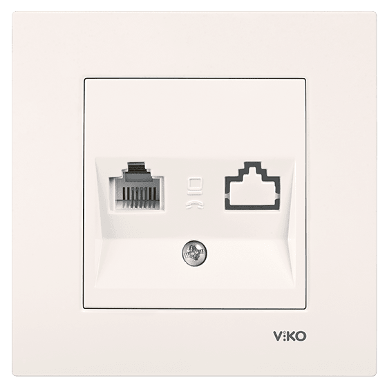 Viko Karre/Meridian Krem Tekli Nümeris Cat3 Mekanizma ( Çerçeve Hariç ) 90967213