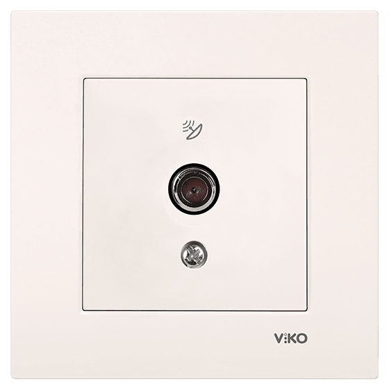 Viko Karre/Meridian Krem Uydu Prizi F Konnektör - Sonlu Mekanizma (Çerçeve Hariç)