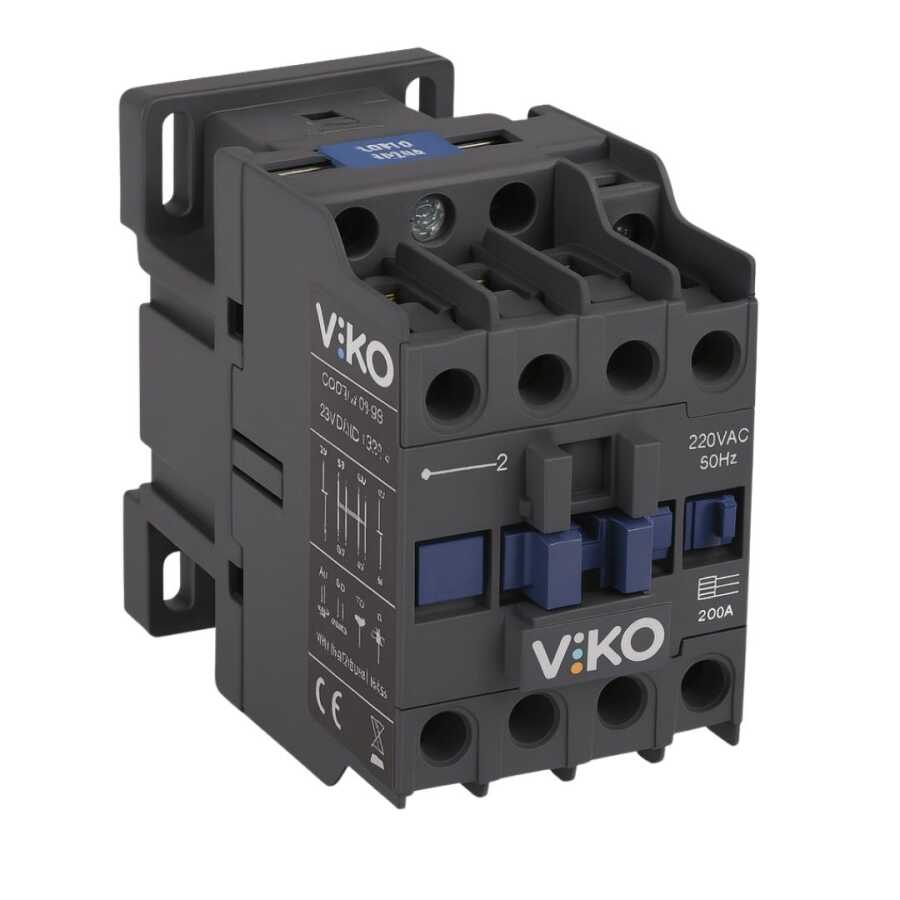 Viko VTC-09/11/S 230V 9A AC 1NO+1NC Güç Kontaktör