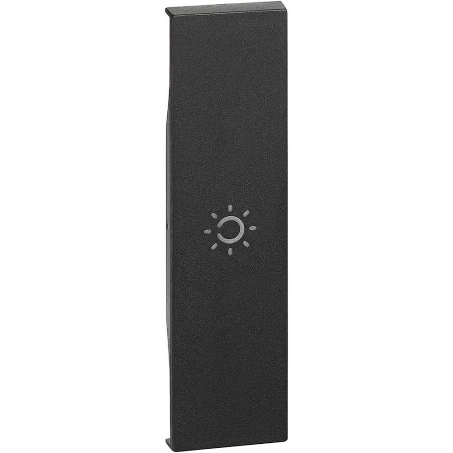 Bticino 1M Lamba Sembollü Tuş Kapağı Siyah