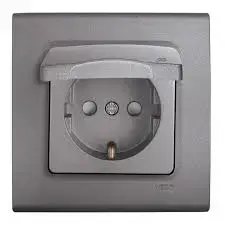 Viko Linnera Life Granit Grisi Kapalı Topraklı Priz Mekanizma + Kapak(Çerçeve Hariç) 90442012