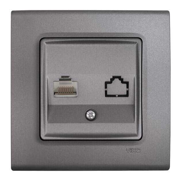 Viko Linnera Life Granit Grisi Tekli Data CAT6 Mekanizma Kapak(Çerçeve Hariç) 90442078