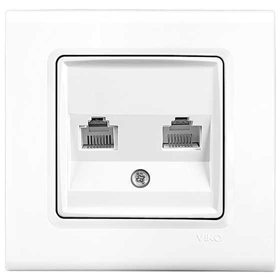 Viko Linnera/Rollina Beyaz Data+Nümeris Cat6+Cat4 (Çerçeve Hariç) 90440080