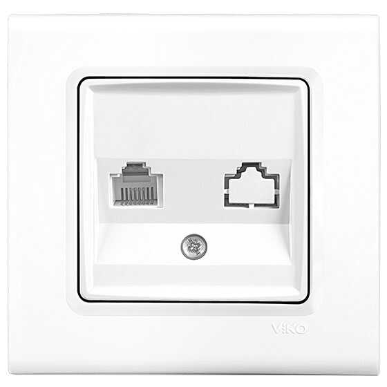 Viko Linnera/Rollina Beyaz Tekli Nümeris Cat3 (Çerçeve Hariç) 90440013