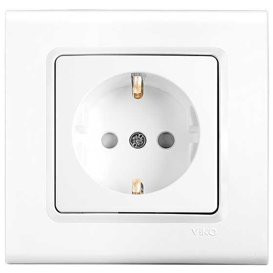 Viko Linnera/Rolllina Beyaz Topraklı Priz Çocuk Korumalı Mekanizma+Kapak (Çerçeve Hariç) 90440042