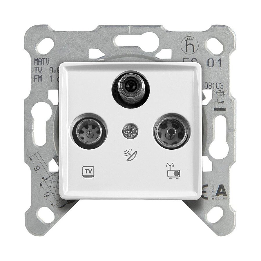 Viko Linnera / Rollina 90440041 Uydu Prizi (SAT-TV-RAD Sonlu) Beyaz