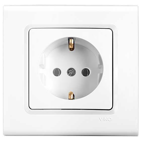 Viko Linnera/Rollina Beyaz Topraklı Priz Mekanizma (Çerçeve Hariç) 90440008