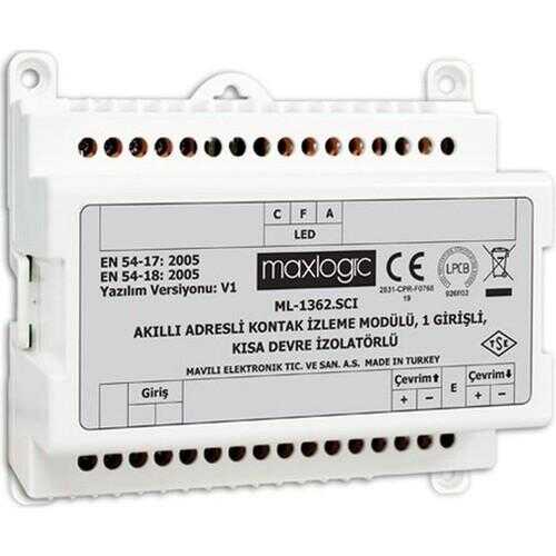Maxlogic ML-1362 Akıllı Adresli Kontak İzleme Modülü, 1 Girişli