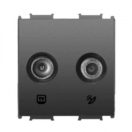 Viko Panasonic Thea Modüler Füme 2M Uydu Prizi SAT-TV Sonlu Mekanizma + Düğme/Kapak