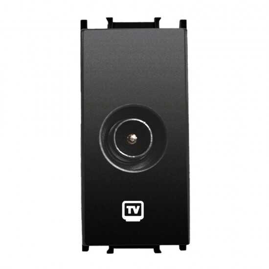 Viko Panasonic Thea Modüler Siyah 1M TV Prizi Sonlu Mekanizma + Düğme/Kapak