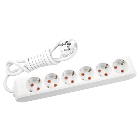 Viko Multi-Let Altılı Grup Priz Topraklı 3 Metre Beyaz (Çocuk Korumalı) 90113603