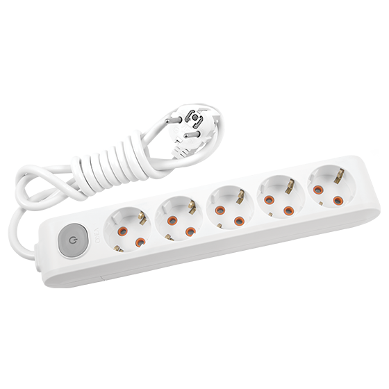 Viko Multi-Let Beşli Grup Priz Anahtar Topraklı 2 Metre Beyaz (Çocuk Korumalı) 90117502