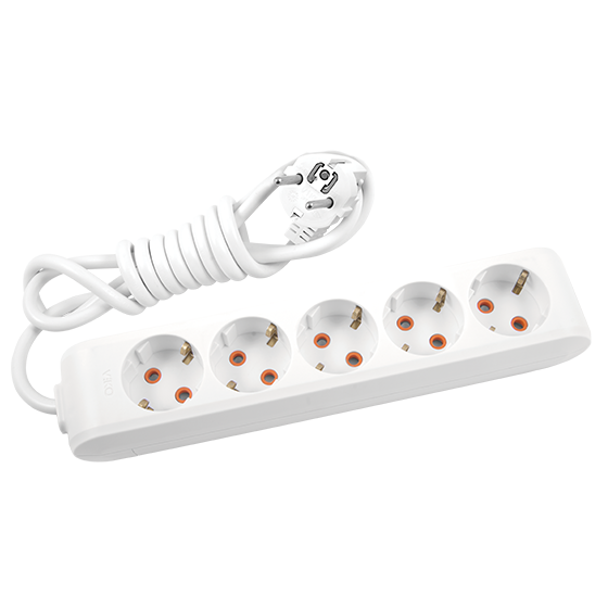 Viko Multi-Let Beşli Grup Priz Topraklı 1 Metre Beyaz (Çocuk Korumalı) 90113501