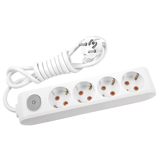 Viko Multi-Let Dörtlü Grup Priz Anahtarlı Topraklı 3 Metre Beyaz (Çocuk Korumalı) 90117403