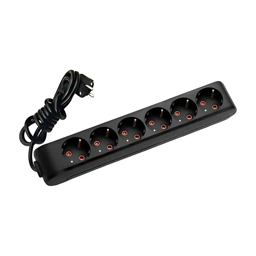 Viko Multi-Let Altılı Grup Priz Topraklı 2 Metre Siyah (Çocuk Korumalı) 90133602