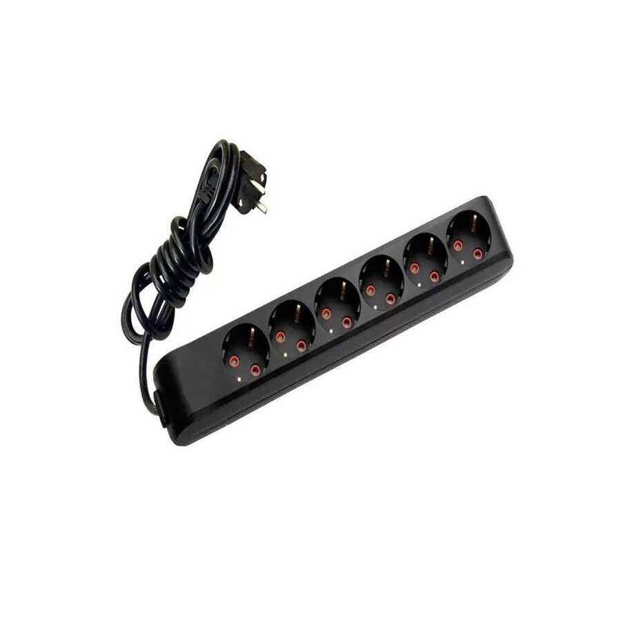 Viko Multi-Let Altılı Grup Priz Topraklı 5 Metre Siyah (Çocuk Korumalı) 90133605