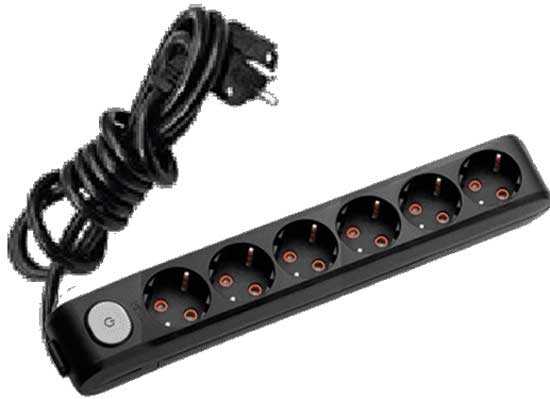 Viko Multi-Let Siyah Altılı Grup Priz Anahtarlı Topraklı Ups 2 Metre (Çocuk Korumalı) 90139602