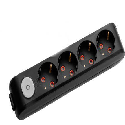 Viko Multi-Let Dörtlü Grup Priz Anahtarlı Topraklı Klemensli Siyah (Çocuk Korumalı) 90137400