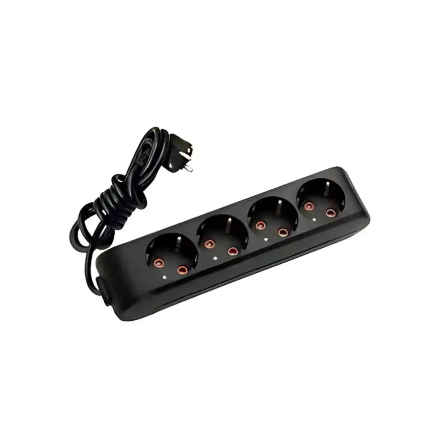 Viko Multi-Let Dörtlü Grup Priz Topraklı 2 Metre Siyah (Çocuk Korumalı) 90133402