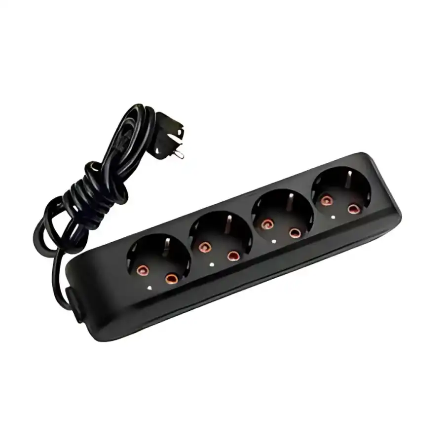 Viko Multi-Let Dörtlü Grup Priz Topraklı 3 Metre Siyah (Çocuk Korumalı) 90133403