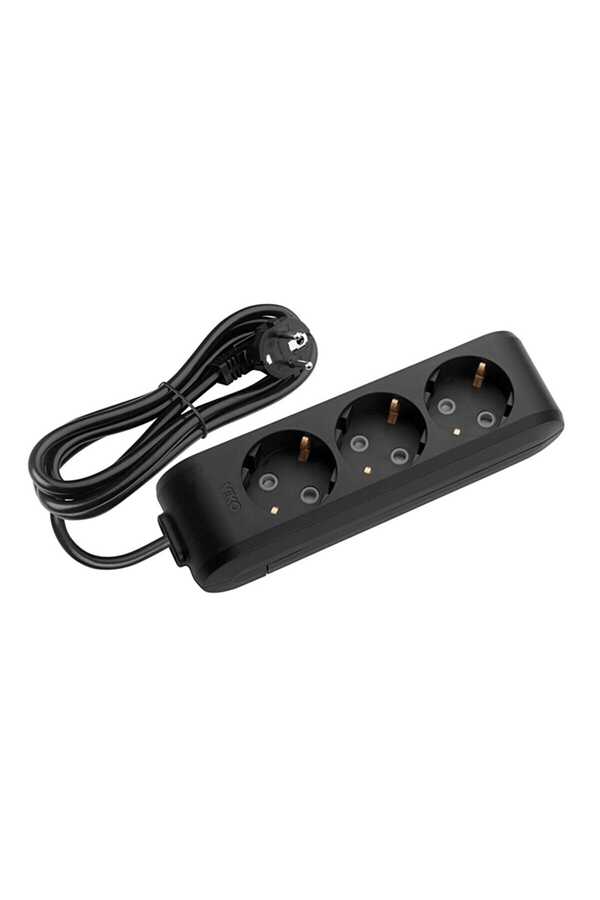 Viko Multi-Let Üçlü Grup Priz Topraklı 1 Metre Siyah (Çocuk Korumalı) 90133301