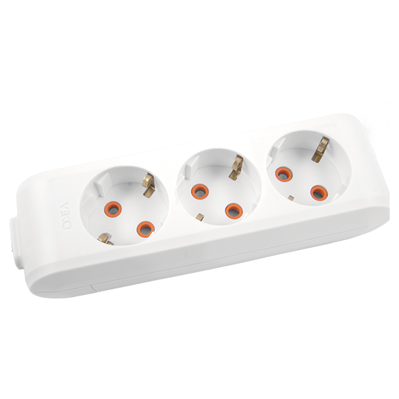 Viko Multi-Let Üçlü Grup Priz Topraklı Klemensli Beyaz (Çocuk Korumalı) 90113300