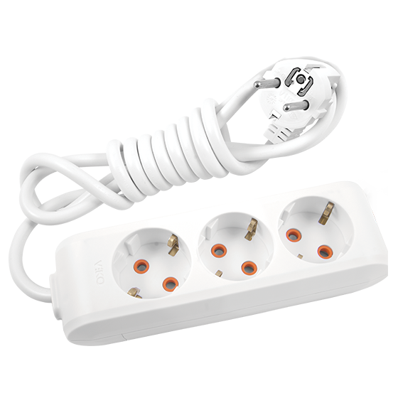 Viko Multi-Let Üçlü Grup Priz Topraklı 5 Metre Beyaz (Çocuk Korumalı) 90113305