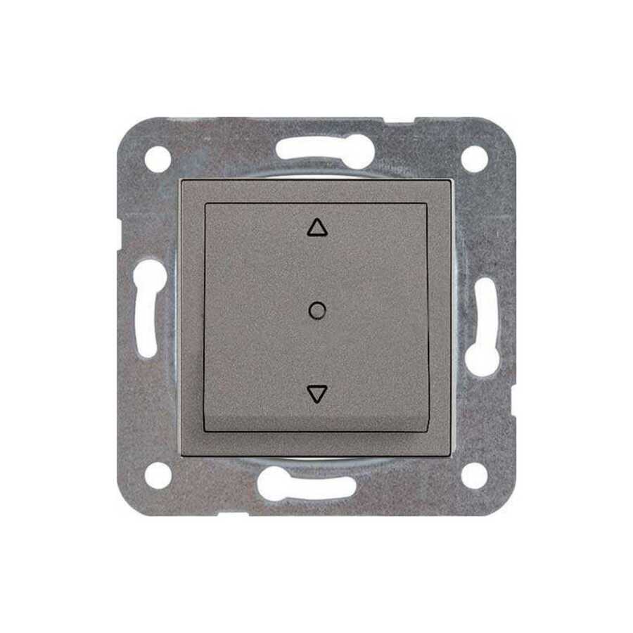 Artline Novella/Trenda Antrasit Tek Düğmeli Jaluzi Düğme (Mekanizma Hariç)