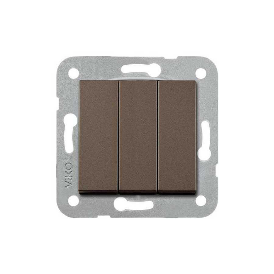 Artline Novella/Trenda Antrasit Üçlü Anahtar Düğme (Mekanizma Hariç)