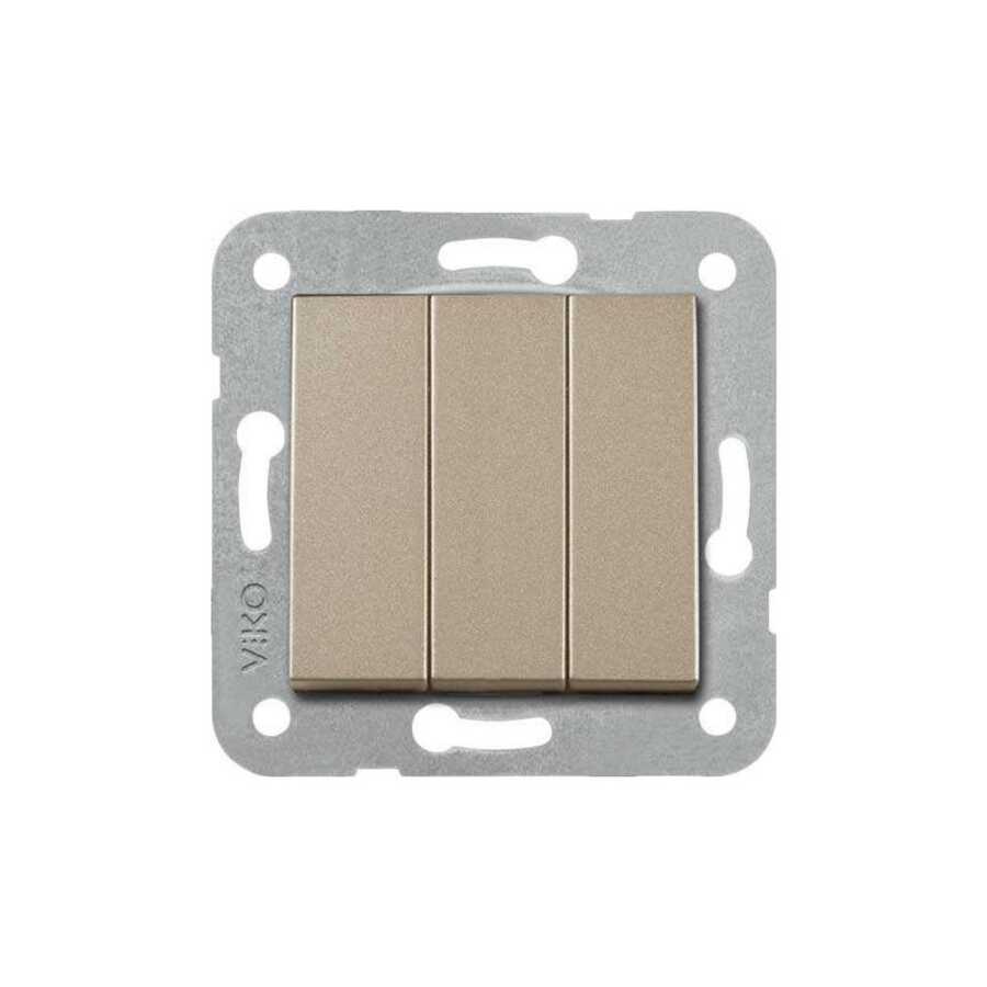 Artline Novella/Trenda Bronz Üçlü Anahtar Düğme (Mekanizma Hariç)