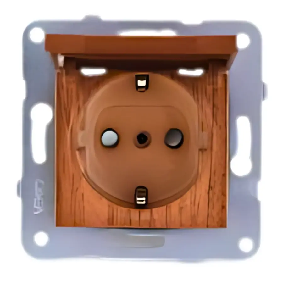 Artline Novella/Trenda Ceviz Kapaklı Topraklı Priz Kapak (Mekanizma Hariç)